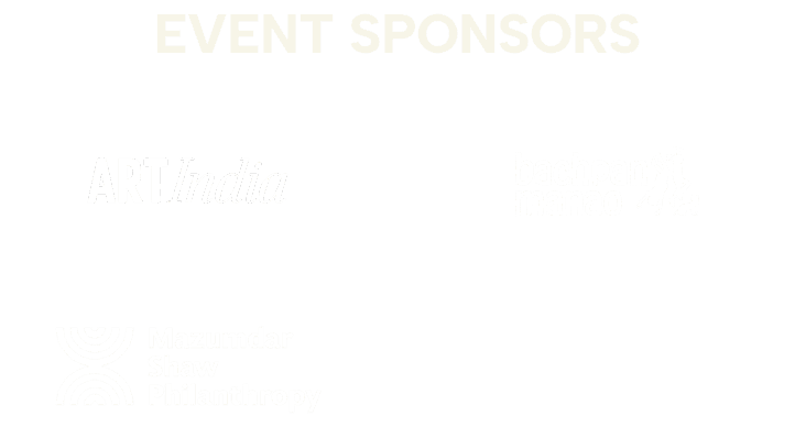 Event Sponsors - Art India, Bachpan Manao, Mazumdar Shaw Philanthropy