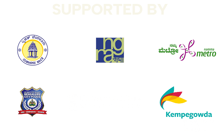 Supporters - BMRCL, BBMP, Bengaluru City Police, Bengaluru Traffic Police, BLR Airport, Ministry of Culture, NGRA