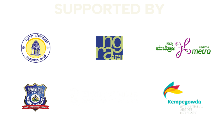 Supporters - BMRCL, BBMP, Bengaluru City Police, Bengaluru Traffic Police, BLR Airport, Ministry of Culture, NGRA